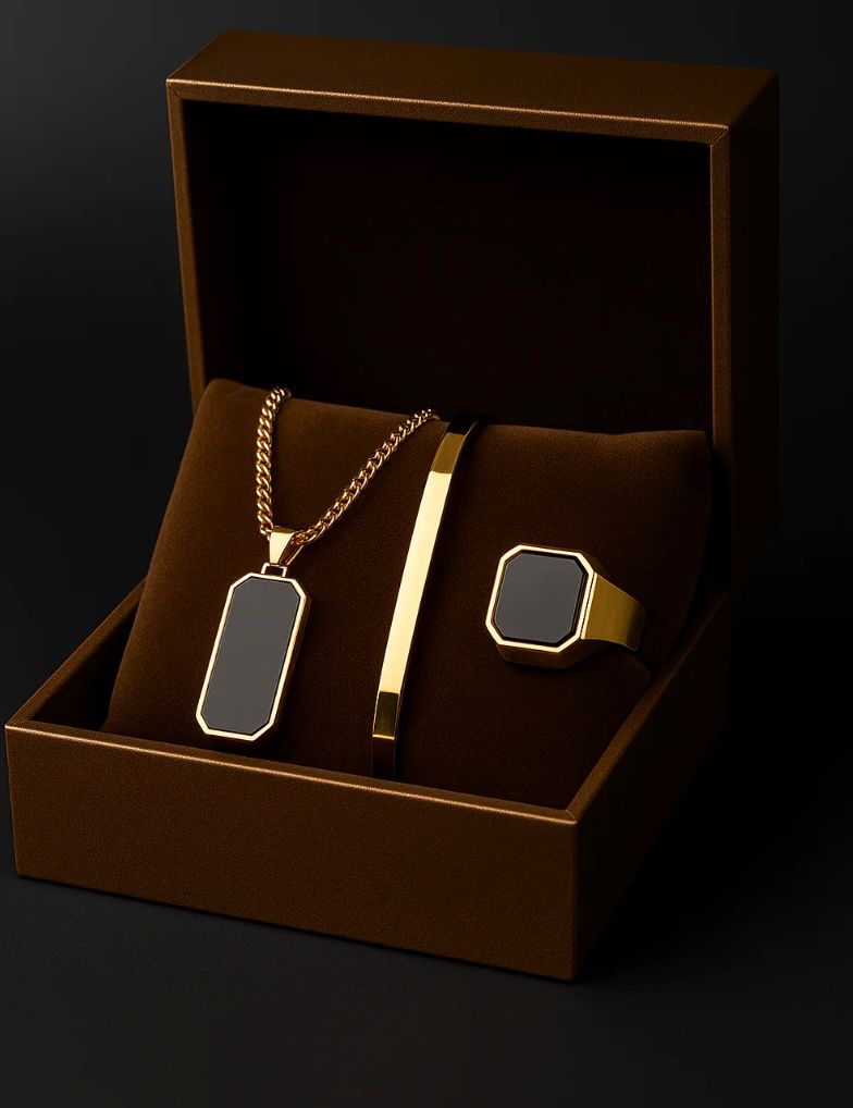 The Noir Prestige Men’s Jewelry Set